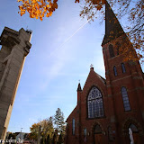 Tower of  History e igreja - Sault Sainte Marie, USA