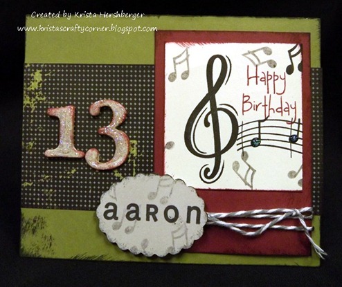 Aarons 13th bday card_music Aarons 13th bday card_music