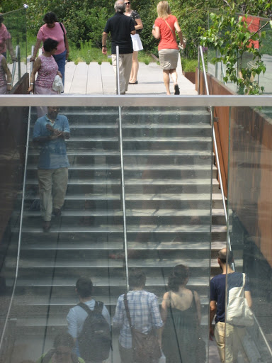 Here, the steps leading up to the High Line.
