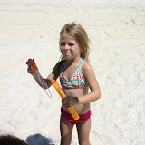 Blowing bubbles at the beach!