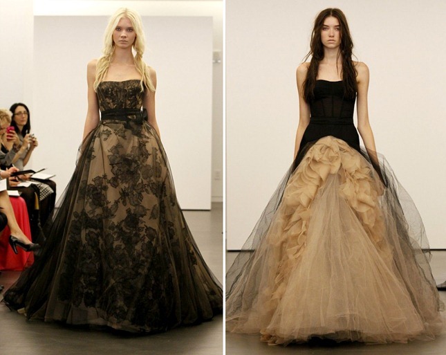Imagens de Vestidos de Noiva – Modelos Coloridos para fugir da tradicional peça branca. vestido-de-noiva-colorido-preto-modelos