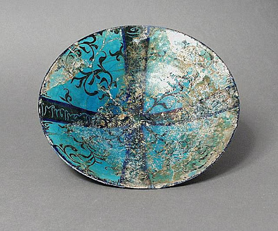 Bowl Iran, Kashan Bowl, early 13th century Ceramic; Vessel, Fritware, underglaze painted, 2 x 8 3/4 in. (5.08 x 22.26 cm) The Nasli M. Heeramaneck Collection, gift of Joan Palevsky (M.73.5.279) Art of the Middle East: Islamic Department.