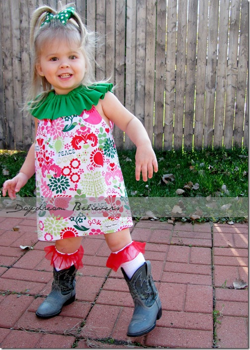 the betty dress by daydream believers with ruffle knee socks