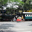 Steam train and Becek in Solo