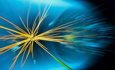 representação gráfica de colisão de prótons realizada no LHC representação gráfica de colisão de prótons realizada no LHC