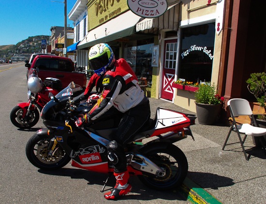 Aprilia arrives in Sausalito