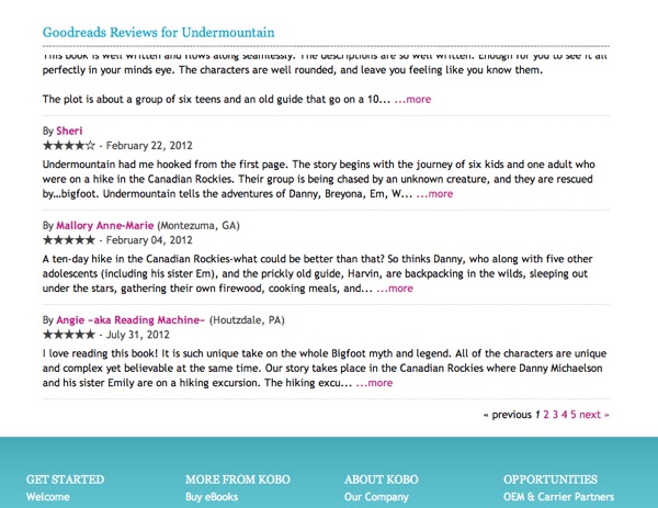 Goodreads Reviews on Kobo