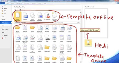 pilihan template office word 2010