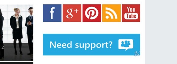 Metro UI style social item Metro Simple – The simplest Metro UI Blogger Templates