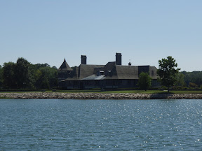 One of the huge waterfront houses. It must have been so pretty before all those huge houses were built!