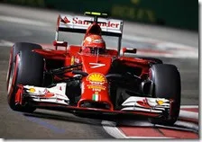 Kimi Raikkonen con la Ferrari