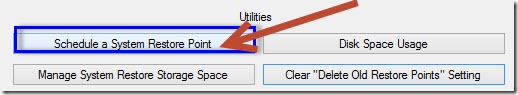 schedule restore point button schedule restore point button