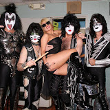 Lady Gaga Poses Backstage with KISS