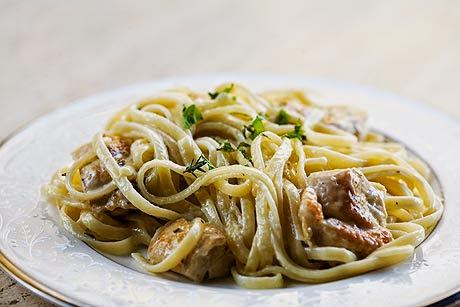Chicken Pasta with Thyme-Mint Cream Sauce (photo)