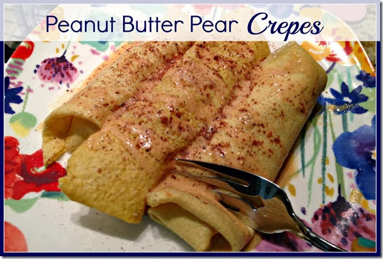 peanut butter pear crepes