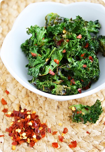 Spicy Baked Kale Chips