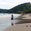 On the beach at Cisolok