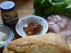Sandwich ingredients.