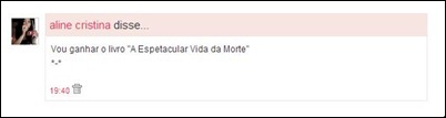 aline - deiou comentário aline - deiou comentário