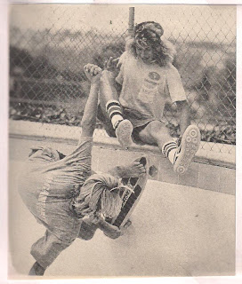 Great shot of Jay and Tony messing around on a pool coping
