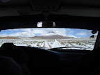 "Oh my god, its a fork in the road!" Drivers view of our route.
