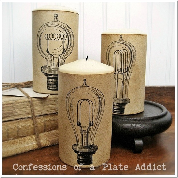 CONFESSIONS OF A PLATE ADDICT Country Living Inspired Filament Bulb Candles