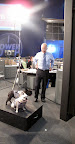 When we finally got on set, Bill Griffeth - co-host of Power Lunch - came over to greet us.  I don't think they have too many dogs visit their show.