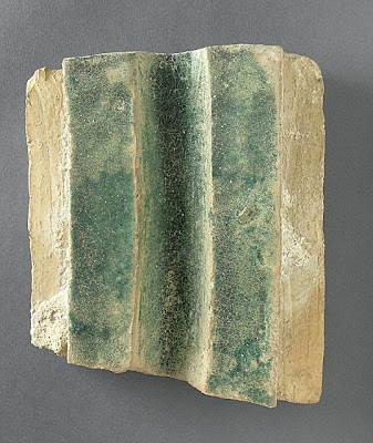 Tile | Origin: Algeria, Qalat bani Hammad(?) | Period: second half of 11th century | Collection: The Madina Collection of Islamic Art, gift of Camilla Chandler Frost (M.2002.1.341) | Type: Ceramic; Architectural element, Earthenware, glazed, 7 1/2 x 6 1/4 in. (19.05 x 15.87 cm)