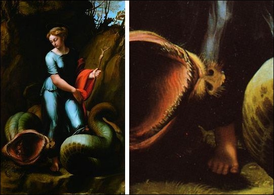 Raphael, St Marguerite et le dragon