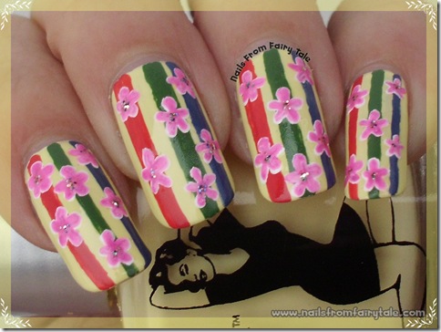 flowers on stripes 4