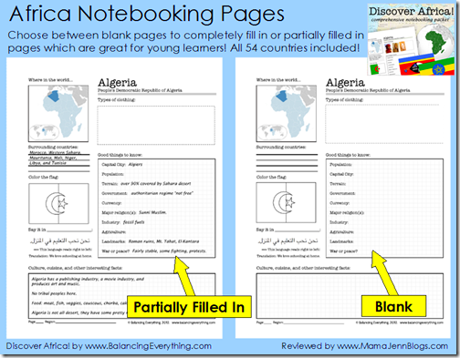 Discover Africa! (Africa Notebooking Pages)