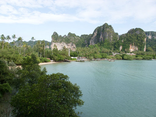Top of the climb in Railay, Thailand