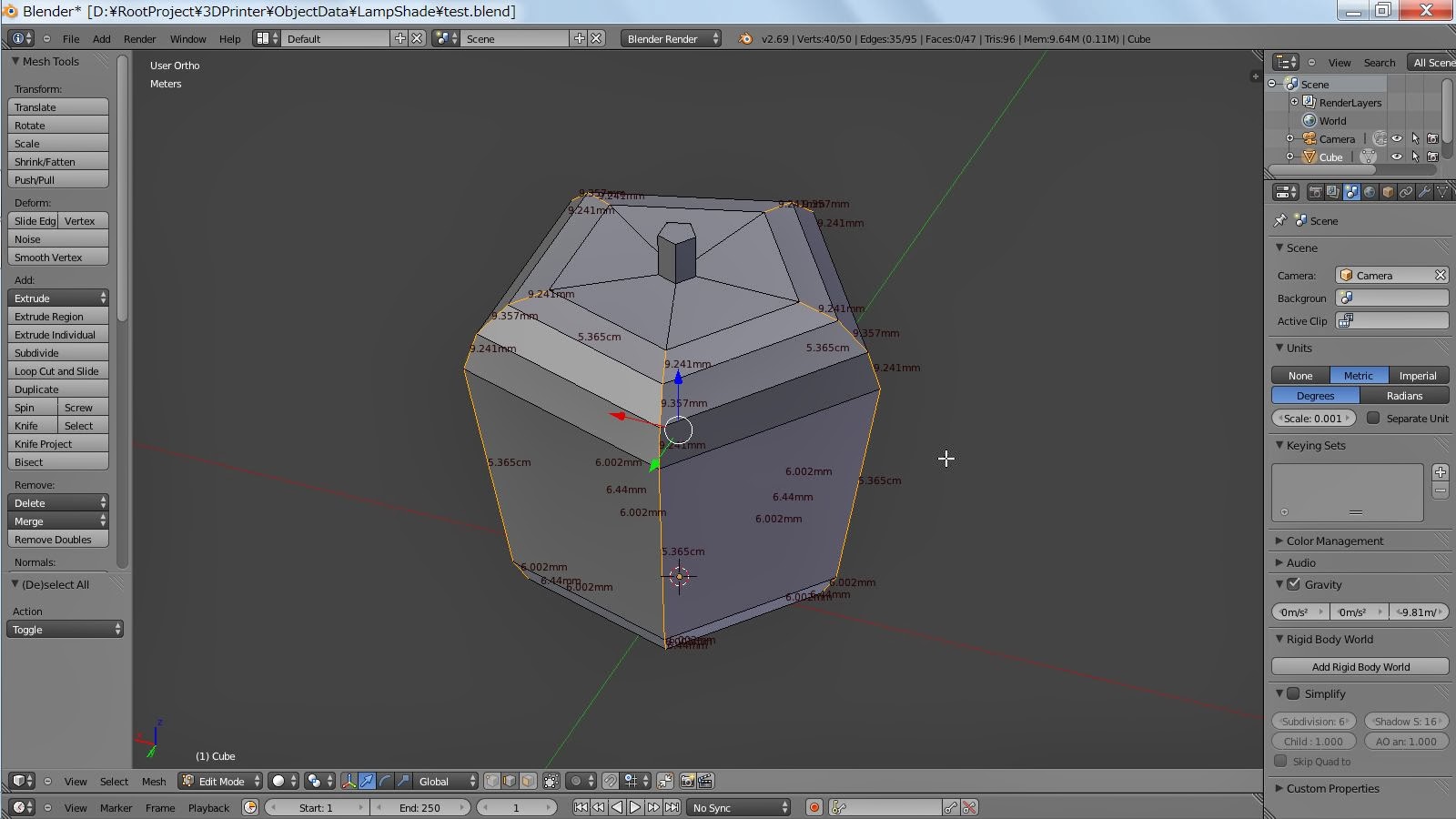 Blenderで3dプリンタ用のデータを作るその3 Lunran Studio