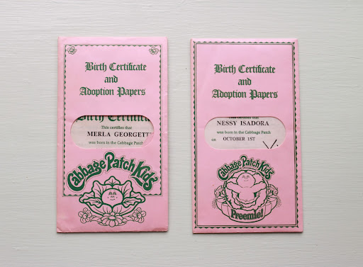 Birth certificates from my Cabbage Patch Kids