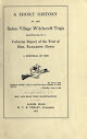 A Short History Of The Salem Village Witchcraft Trials Ocr Version
