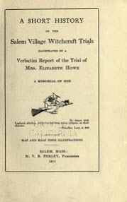 Cover of Martin Van Buren Perley's Book A Short History Of The Salem Village Witchcraft Trials