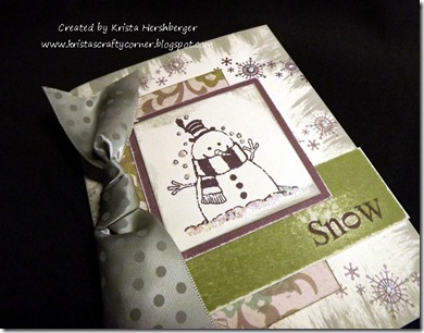Kristas snowman card Kristas snowman card