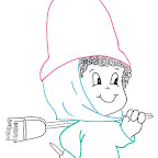 DIBUJO DE VENDEDORA DE ESCOBAS