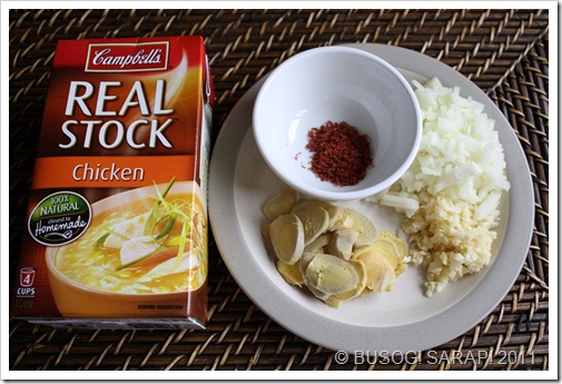 ARROZ CALDO INGREDIENTS 3© BUSOG! SARAP! 2011 ARROZ CALDO INGREDIENTS 3© BUSOG! SARAP! 2011
