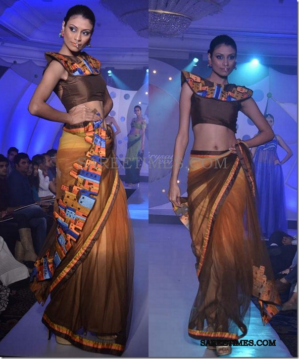 model_sndt_brown_saree