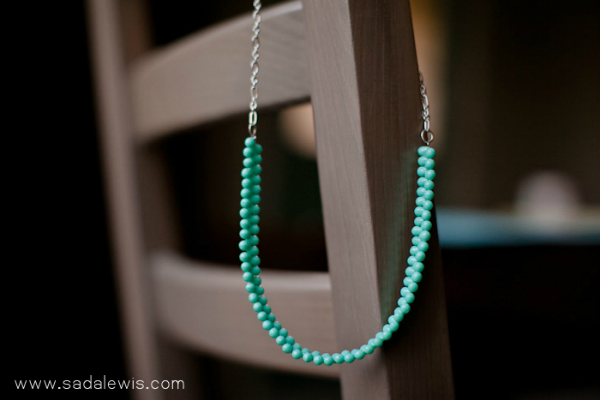 turquoise necklace tutorial