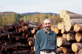 The Producers - Grass roots activist, Leon Favreau, was one of the Northeast's best known small sawmill owners when this picture was taken in 1998. His Bethel, Maine company - Bethel Furniture Stock - makes chair parts for the furniture industry. He has been active in Maine politics for many years.