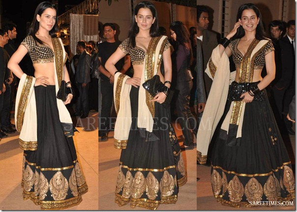 Kangana_Ranaut_Lehenga_Style_Saree