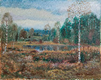 Myr art. nr 10051. Mått ink. ram 52x43 olja på duk. Signerad Dan Martin