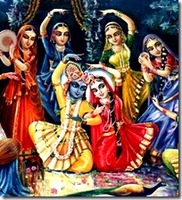 gopis with Krishna