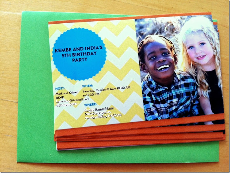 india and kembe evite printed birthday invitation