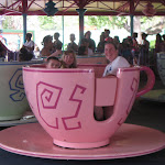 Lori, Hannah and Bryan riding the Mad Tea Party ride in the Magic Kingdom in Disney 06052011d