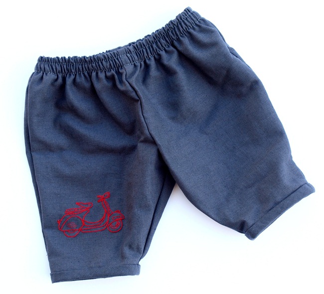 vespa grey linen pants