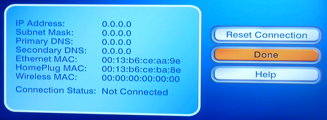 DISH DHCP IP Settings