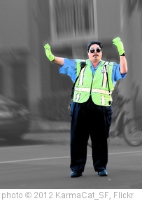 'THE SIMON SAYS TRAFFIC COP' photo (c) 2012, KarmaCat_SF - license: http://creativecommons.org/licenses/by/2.0/